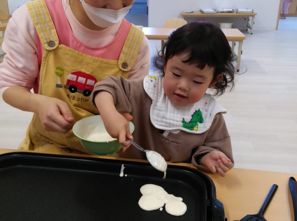 ホットケーキづくりをしました♪