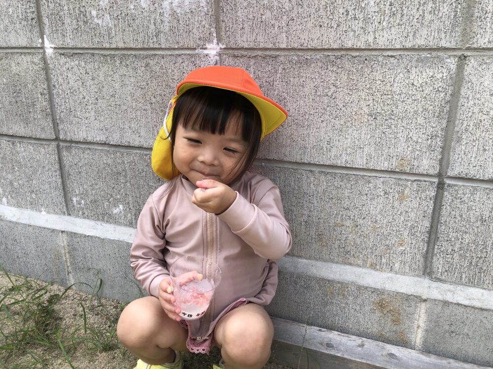 かき氷パーティーをしました♪